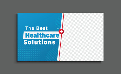 Medical health care YouTube thumbnail clickable video cover editable web banner design