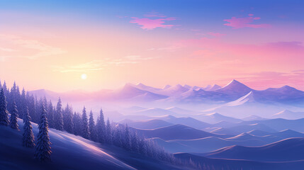 Fototapeta premium sunset in the mountains background 