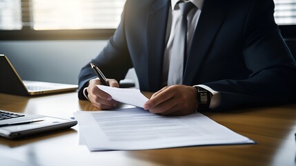 A person with a document in hand, ready for business , person, document, ready for business