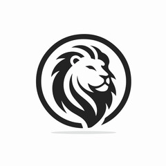 Lion head logo illustration