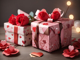 Beautiful pink Valentine's Day flower gift