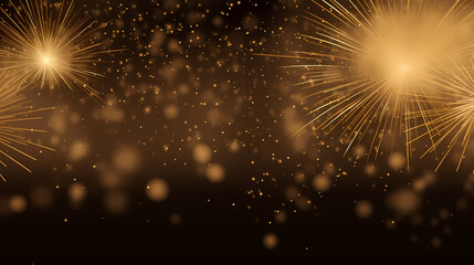 Fototapeta premium Beautiful fireworks background at night for holiday decoration