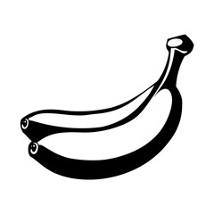 "Sleek Banana Icon in Glyph Style: A Modern, Simplified Vector Illustration, Perfect for Contemporary Design Needs."
