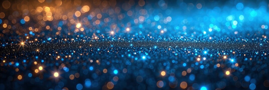 Abstract Blurred Blue Silver Glittering Shine, Background HD, Illustrations