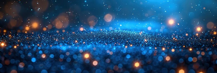 Abstract Xmas Blue Glitter Lights Christmas, Background HD, Illustrations