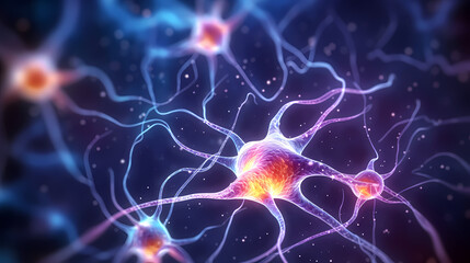 Fototapeta premium Cell background, virus cells, medical research background