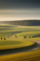 Fototapeta premium country side of city with beautiful and positive vibe 