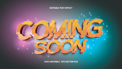Vector Coming Soon Editable Text Effects with Modern Font