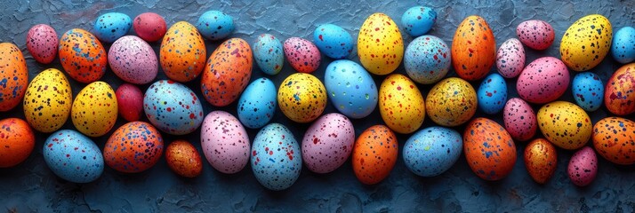 Fototapeta premium Cardboard Colorful Easter Eggs Background Eco, Background HD, Illustrations