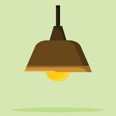 Lamp icon. Subtable to place on furniture, interior, etc.	