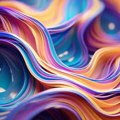 Abstract background. Colorful wavy design wallpaper. Creative graphic 2d illustration. Trendy fluid cover with dynamic shapes flow