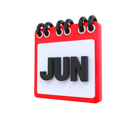 Jun Calendar 3D 