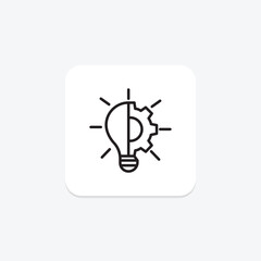 Innovation black outline icon , vector, pixel perfect, illustrator file