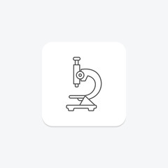 Microscope grey thin line icon , vector, pixel perfect, illustrator file