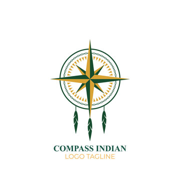 compass indian logo design