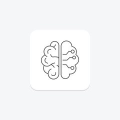 Neuroscience grey thin line icon , vector, pixel perfect, illustrator file