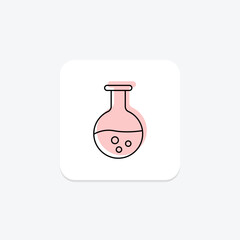 Flask color shadow line icon , vector, pixel perfect, illustrator file