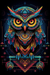 Sacred owl artwork