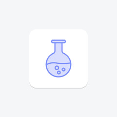 Flask color outline icon , vector, pixel perfect, illustrator file