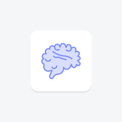 Brain color outline icon , vector, pixel perfect, illustrator file