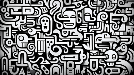Cute graffiti art abstract background poster web page PPT, art background