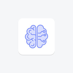Neuroscience color outline icon , vector, pixel perfect, illustrator file