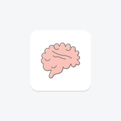 Brain awesome lineal color icon , vector, pixel perfect, illustrator file