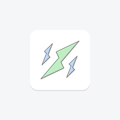 Renewable Energy awesome lineal color icon , vector, pixel perfect, illustrator file
