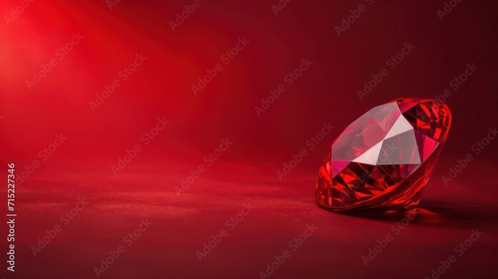 Wall mural background of a red ruby gemstone with ample copy space - Wall murals