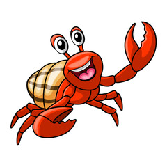 funny cartoon hermit crab smile - 715227763