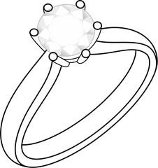 diamond ring vector
