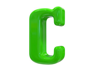 Green 3D Letter C