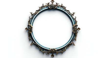 Round empty frame antique style