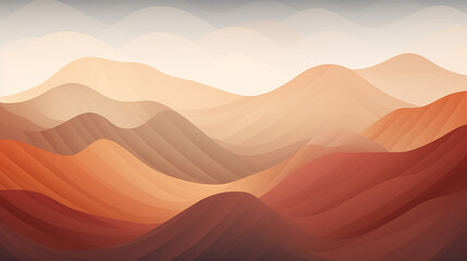 Fototapeta na wymiar abstract pattern of mountain peaks with gradient of earthy colors suggesting depth and serenity
