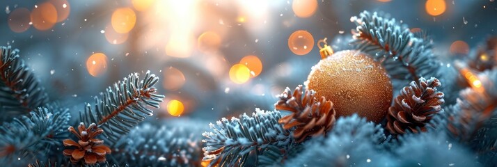 Christmas Decorations Bouquet Bokeh Shape Small, Background HD, Illustrations
