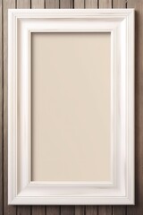 white modern and simple vertical blank photo frame on the wall