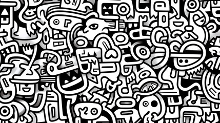 Obraz premium Abstract seamless doodle background, artistic background