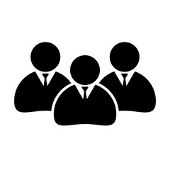 People flat style icon vector. Team work symbol. Group of humans sign For your web site design, logo, app, UI. illustration