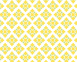 黄色い花のシームレスパターン