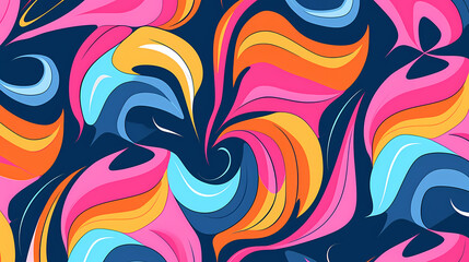 Funny doodle seamless pattern, artistic background