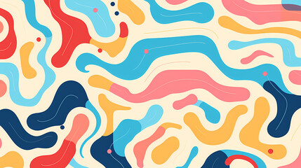 Funny doodle seamless pattern, artistic background