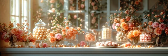 Decorative Candybar Wedding Party, Background HD, Illustrations