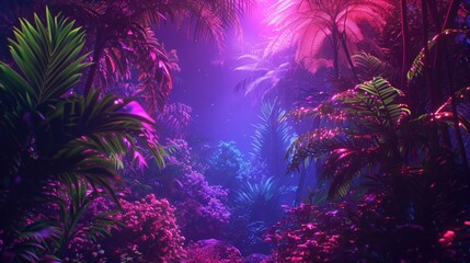 Get lost in a UVlit jungle paradise with t b and exotic visuals guaranteed to take your rave experience to the next level