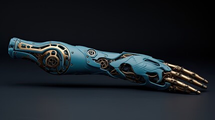 3d modeling and printing of prosthetic limbs solid background - obrazy, fototapety, plakaty
