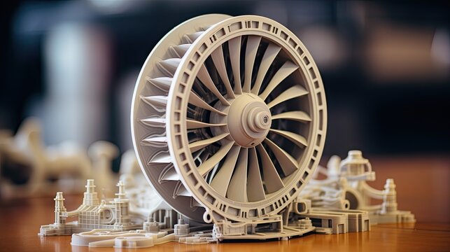 3d printing in aerospace engineering solid background