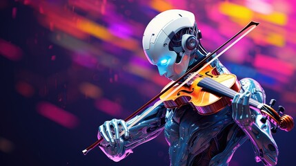 Artificial intelligence in music composition solid background