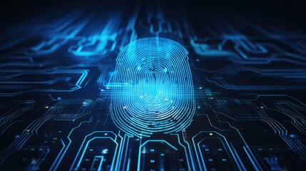 Biometric authentication for document verification solid background