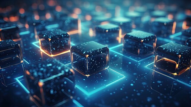 Blockchain for intellectual property rights protection solid background