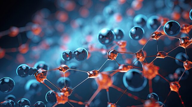 Nanotechnology in advanced materials solid background