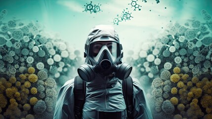 Nanotechnology in pollution control solid background